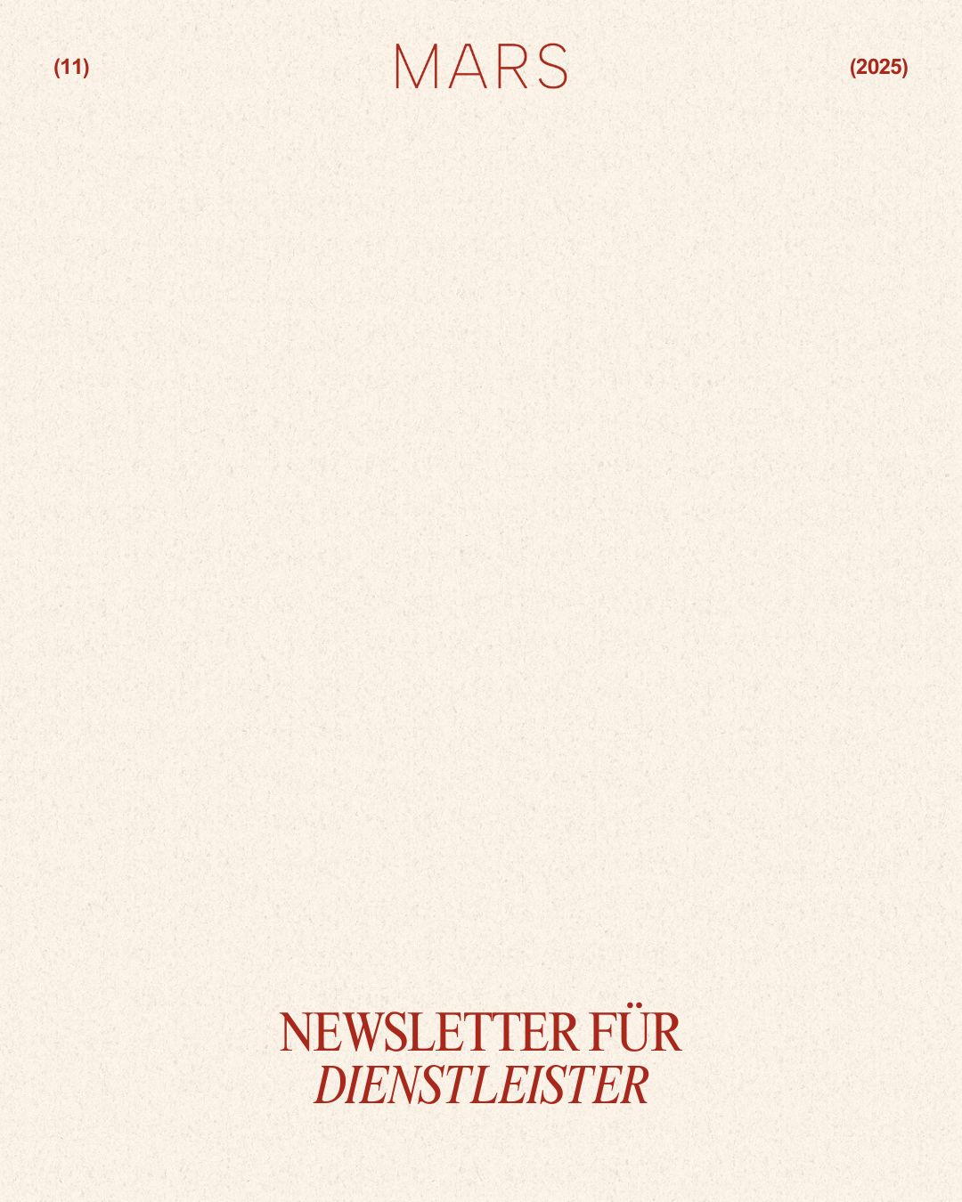 Newsletter für Dienstleister