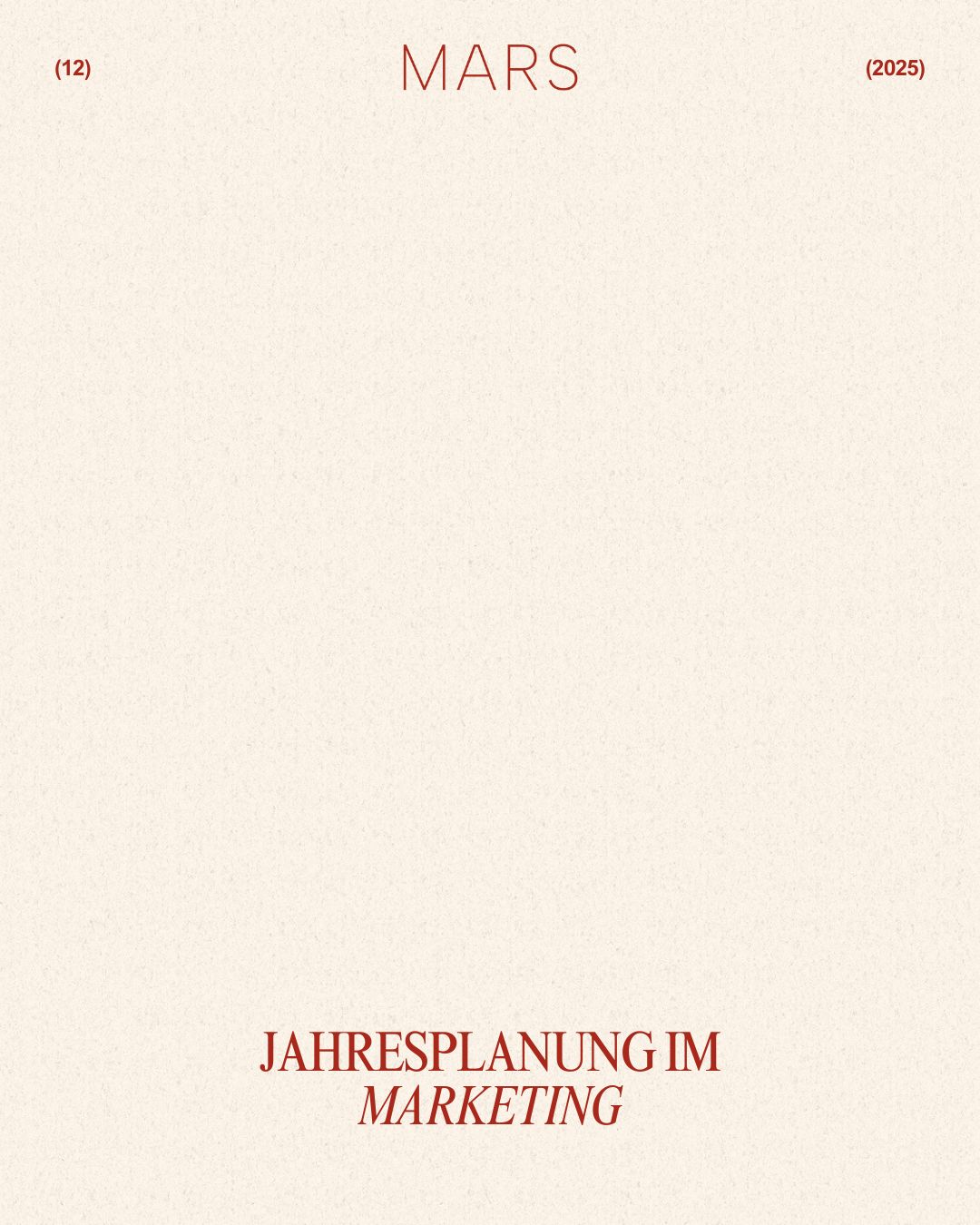 Jahresplanung im Marketing